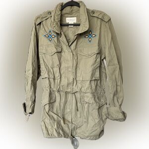 Gorgeous light olive green Denim & Supply Ralph Lauren Southwest beaded jacket.